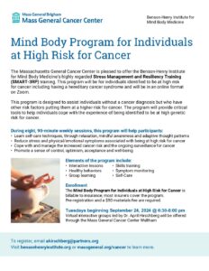 Mind Body flyer Fall 2024 - Benson-Henry Institute